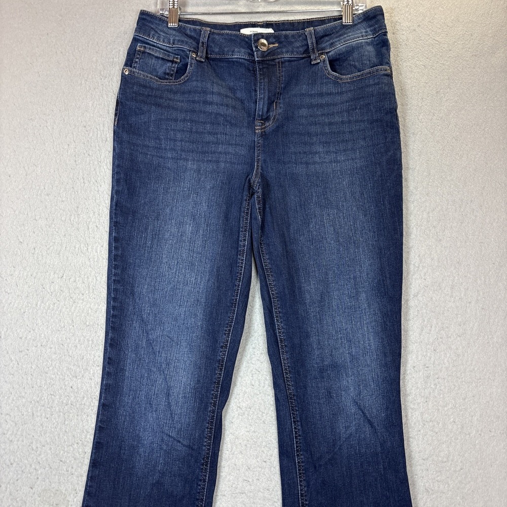 M Jeans by Maurices Mid Rise Slim Boot Women Size 12 Blue Stretch - Picture 2 of 10